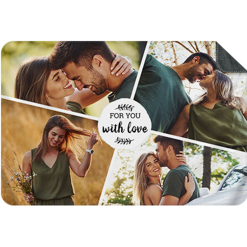Photo Blanket Collage Landscape - For you with love