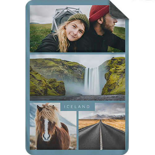 Photo Blanket Collage Portrait - Your journey